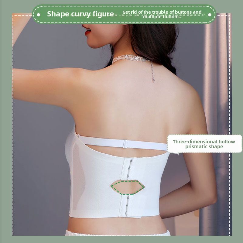 Strapless Bra Anti-Slip Full Support Invisible Skin color  - Image 4