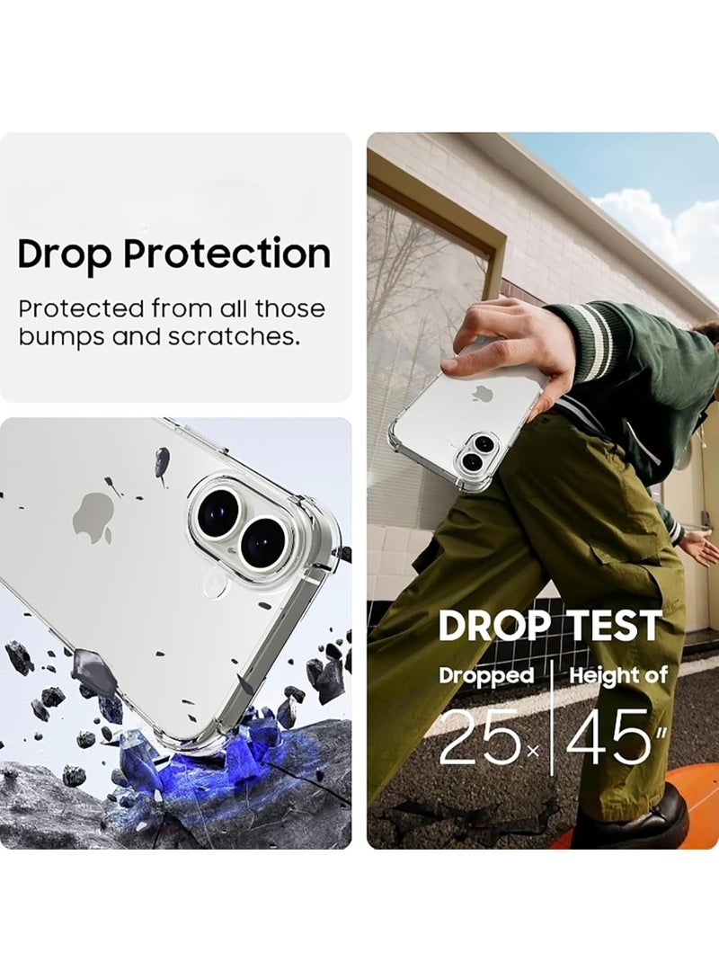 Houmt iPhone 17 Clear Case Cover Not-Yellowing Case with Bumper Drop Protection Shockproof Protective Phone Cover For iPhone 17 - Image 5