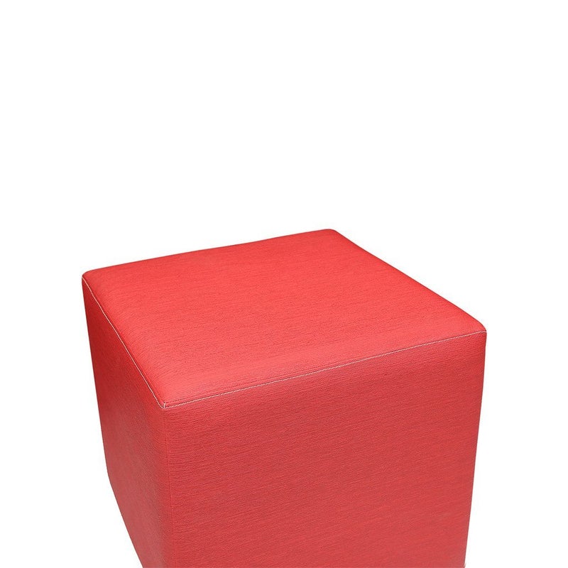 SIWA أوتماني مربع فاخر من جلد صناعي بتصميم سيوة غريتا باللون الأحمر - Image 4