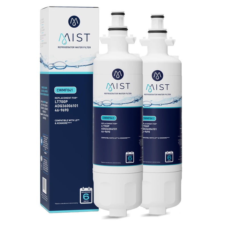 مست استبدال فلتر المياه Mist Lt700P لفلتر مياه الثلاجة Lg Adq36006101 متوافق مع Adq36006102 Kenmore Elite 9690 46-9690 469690 Rfc 1200A Fml-3 Lfx31925St (عبوتان) - Image 1