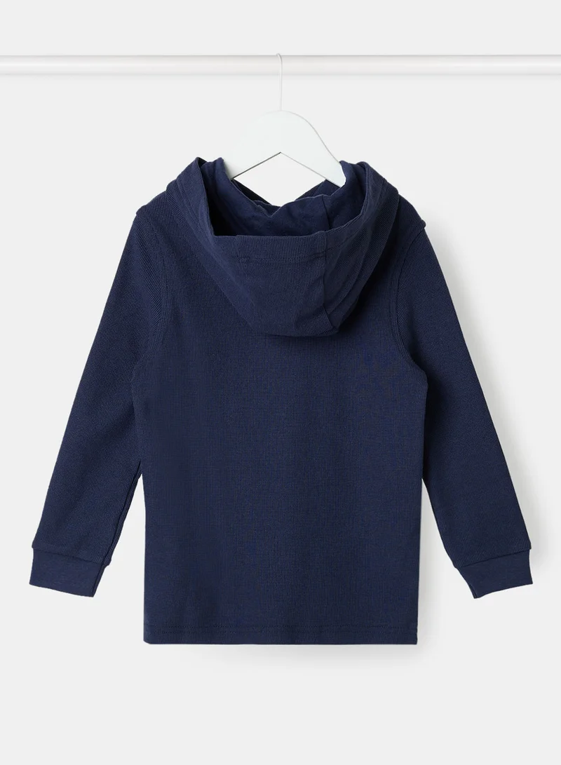 TOMMY HILFIGER Kids/Teen Logo Tape Hooded T-Shirt