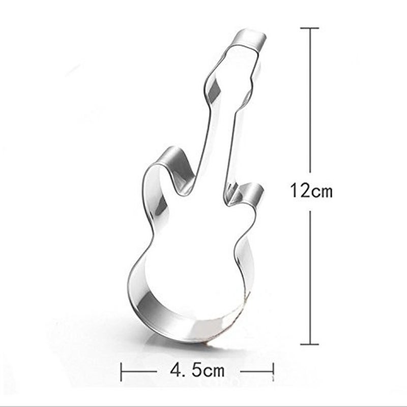 wotoy 4.7-inch Guitar Bistuit Cookie Cutter - Stainless Steel - Image 1