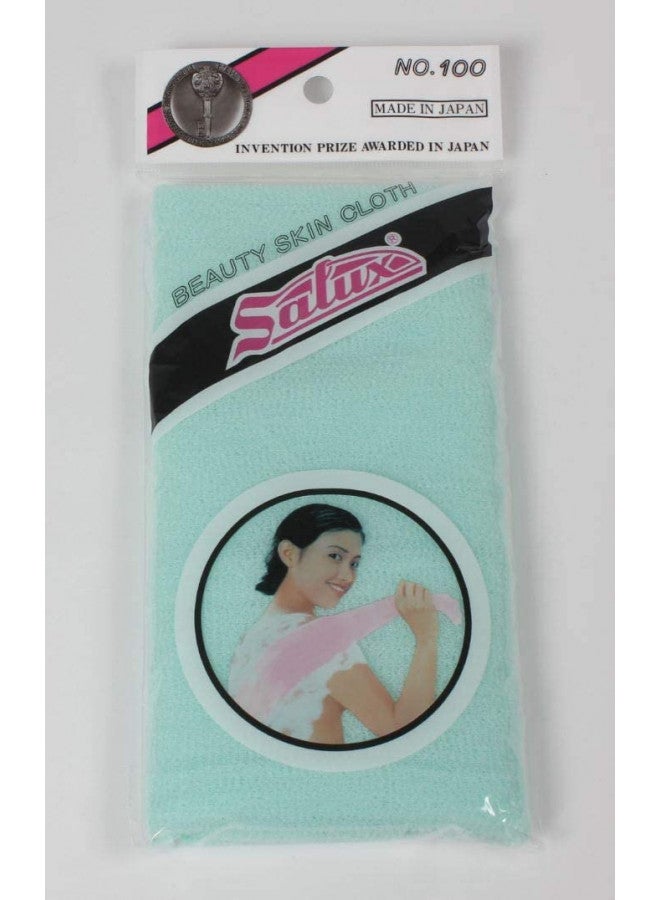 Salux Nylon Japanese Beauty Skin Bath Wash Cloth/Towel- Aquamarine Green - Image 1