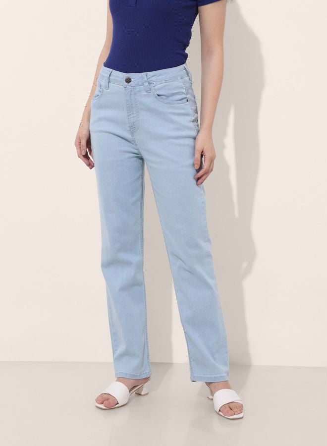 Freehand Women Straight Fit Solid Mid Rise Jeans - Image 1