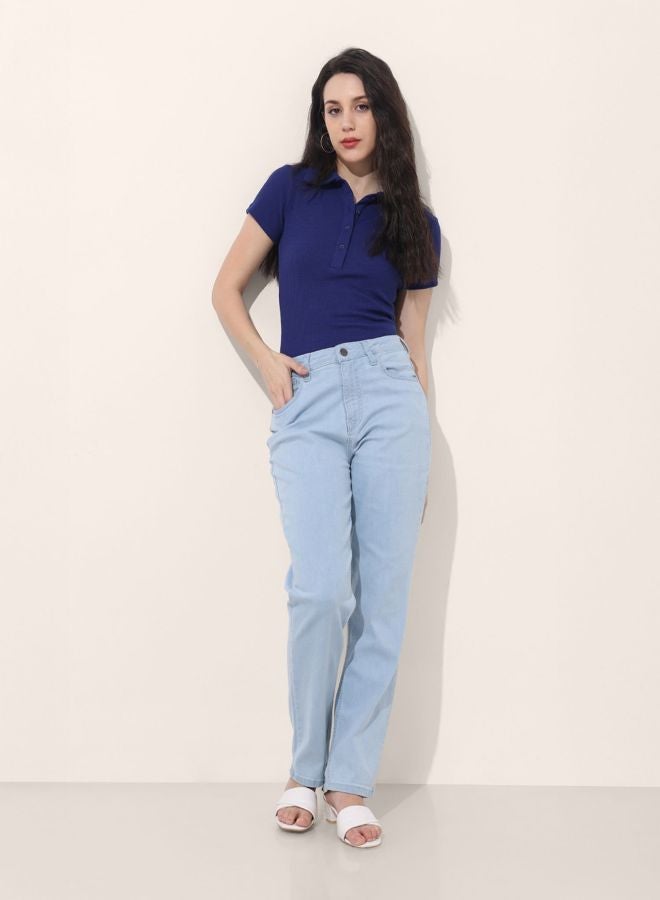 Freehand Women Straight Fit Solid Mid Rise Jeans - Image 2