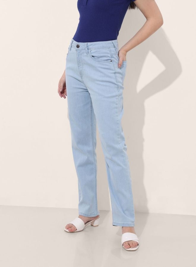 Freehand Women Straight Fit Solid Mid Rise Jeans - Image 3