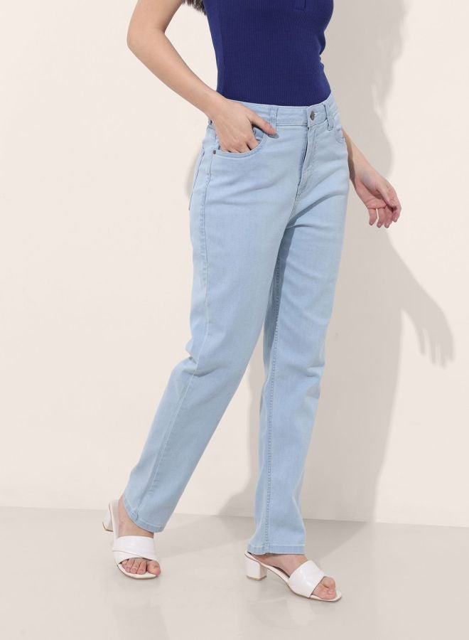 Freehand Women Straight Fit Solid Mid Rise Jeans - Image 4