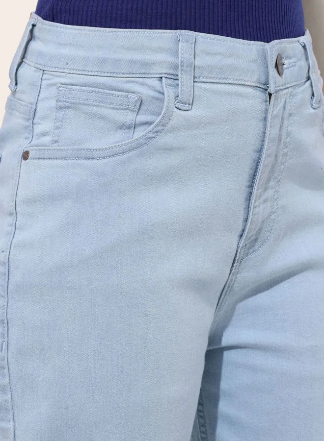 Freehand  Women Straight Fit Solid Mid Rise Jeans  | Best Price UAE
