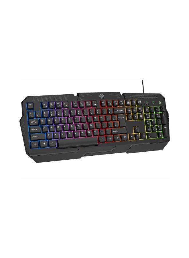 porodo 4 in 1 Gaming Kit with Keyboard, Head phone, Mouse and Mouse Pad, Windows and Linux Compatibility, 13 RGB Light Mode - Black - Image 2