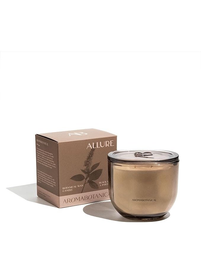 ALLURE Jar Candle 400g | Black Oudh & Patchouli Scented Candle | Botanical Wax Aromatherapy Candle | Long Lasting Clean Burn | Luxury Home Fragrance Gift for Living Room - Image 1