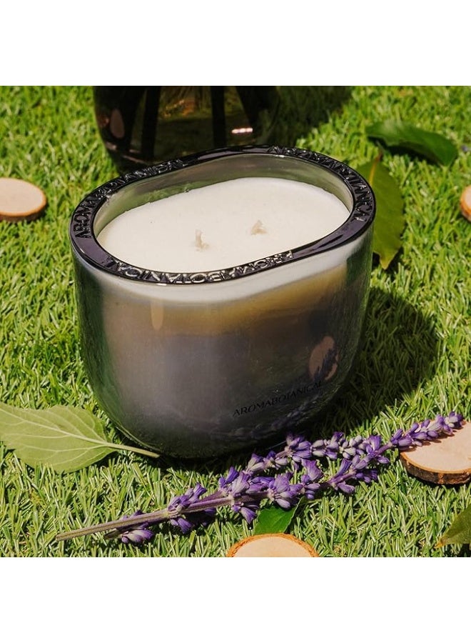 ALLURE Jar Candle 400g | Black Oudh & Patchouli Scented Candle | Botanical Wax Aromatherapy Candle | Long Lasting Clean Burn | Luxury Home Fragrance Gift for Living Room - Image 3