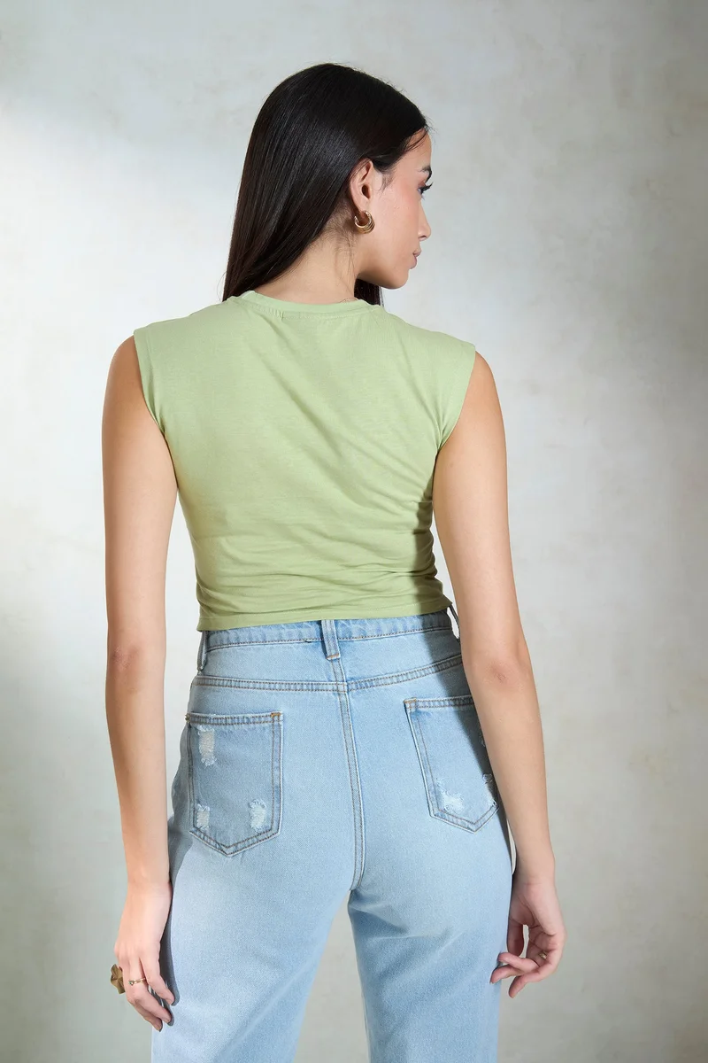 Virgio VIRGIO 100% Cotton Jersey Fitted Winter Pearl Top
