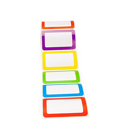 L LIKED 500 Stickers - 3.5" x 2.25"Colors Plain Name tag Labels with Perforated Line for School Office Home (Blank - 500 Labels) - Image 4