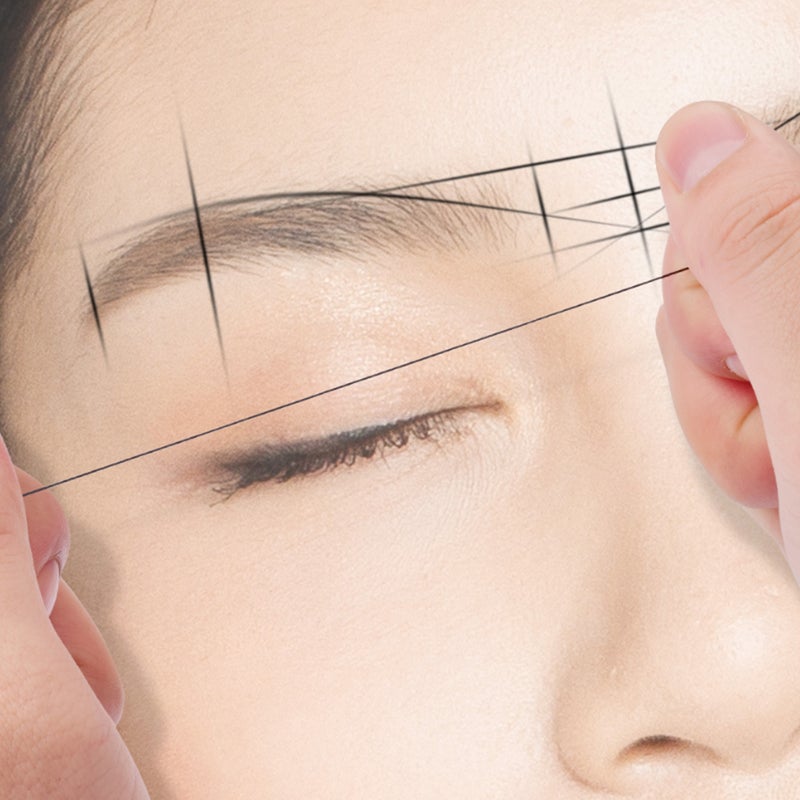 Natural Inked Brow Mapping String Tattoo Ink Marker Positioning Thread Eye Brow Marker Microblading Kit Auxiliary Tattoo Positioning Map Box Creates Natural Looking Brows Effortlessly and Stays on All Day - Image 5