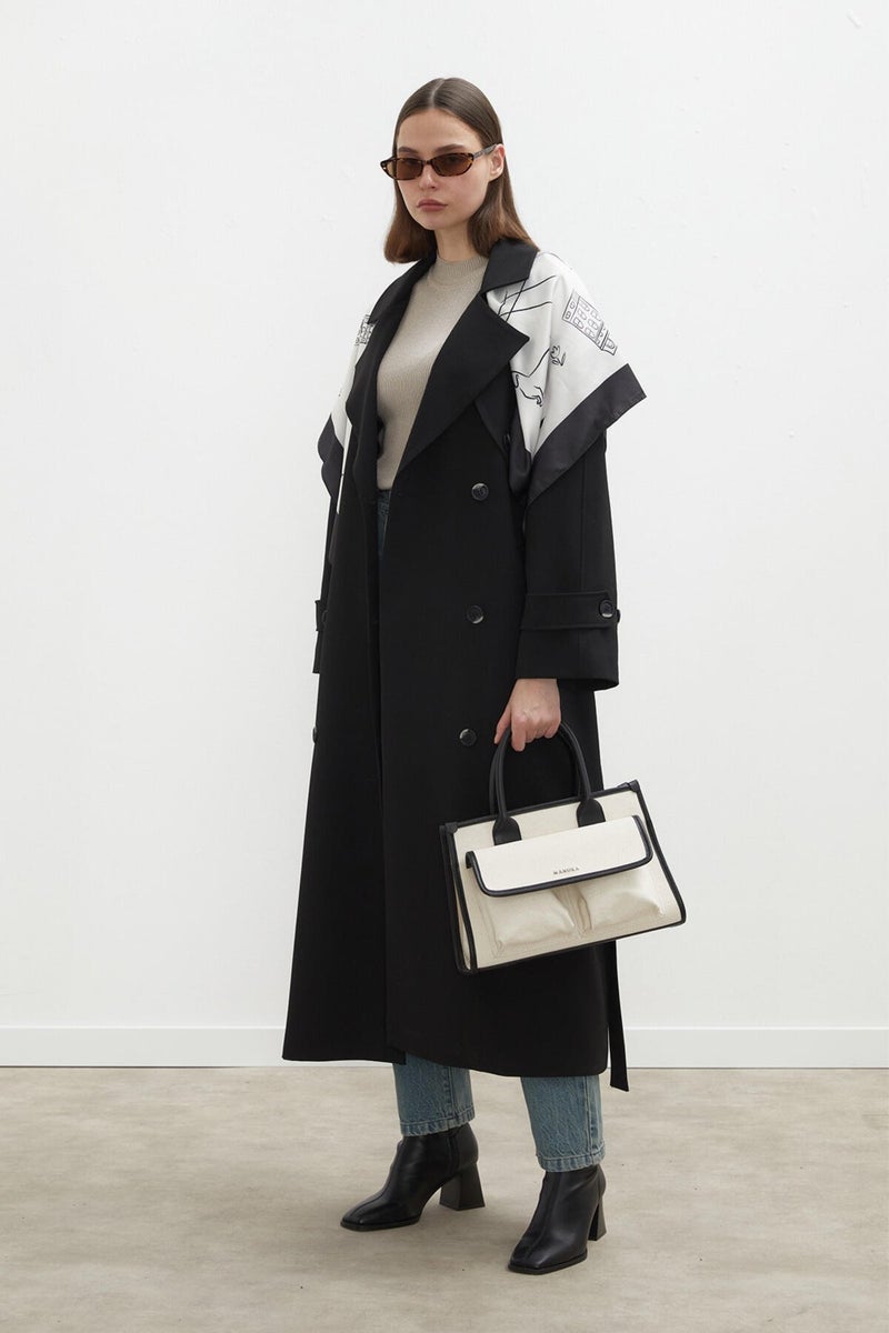Manuka Premium Oversize Trench Coat Black  - Image 1
