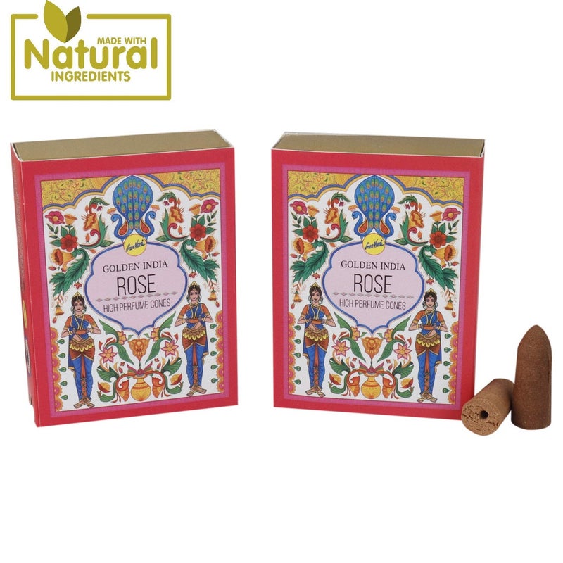 Sree Vani Sree Vani Rose Backflow Incense Dhoop Cone Pack of 12 Box Each Contains 10 pcs (Total 120 Cones) for Backflow Burner  - Image 2