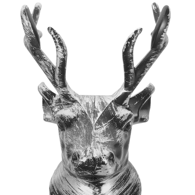 Deer Head Wall Hook Coat Rack Hat Holder For Keys Scarves Bags Towels Black - Image 3