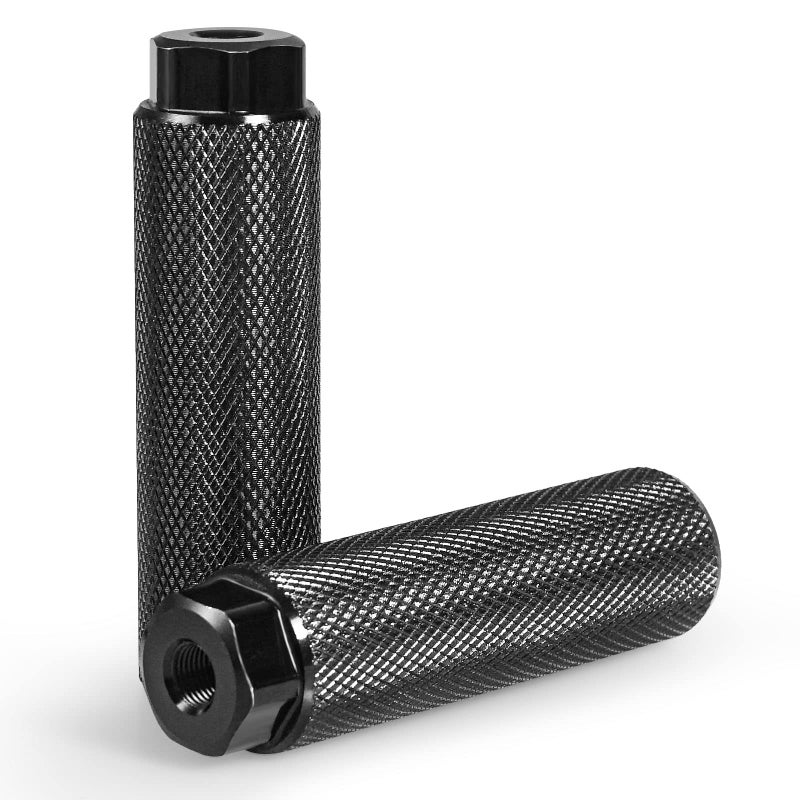 Shwsed Bike Pegs, Aluminum Anti-Skid Bmx Bicycle Foot Pegs for Mountain Bike Cycling, Stunt Pegs Fit 3/8 inch Axles (Black) - Image 1