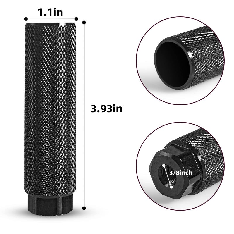 Shwsed Bike Pegs, Aluminum Anti-Skid Bmx Bicycle Foot Pegs for Mountain Bike Cycling, Stunt Pegs Fit 3/8 inch Axles (Black) - Image 3