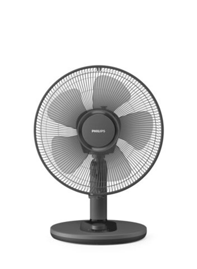 Philips CX1030/01--Philips Table Fan 1000 Series, Strong airflow up to 2000 m3/h, 3 speeds for personalized comfort, Head diameter 35cm, Quiet cooling at 35 dB, Automatic rotation & tilting. CX1030/01 black - Image 1
