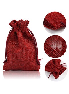 Excefore Hessian Bags Linen Jute Small Gift Pouches Bags Reusable Sack Drawstring Bags Jewellery Pouches  - Image 2