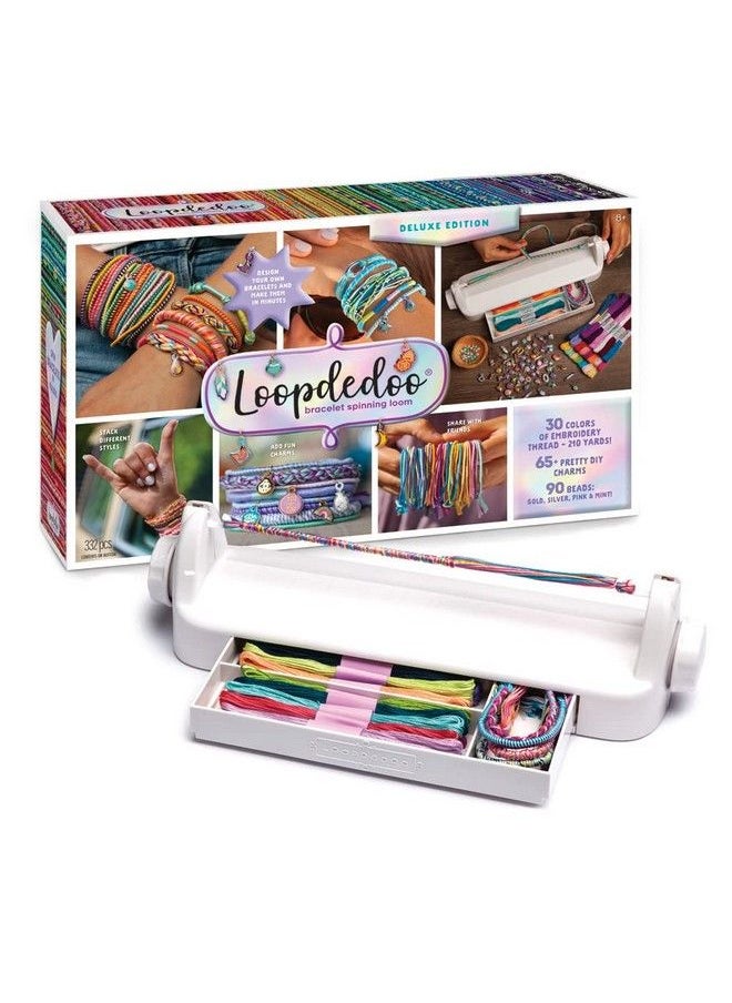 Deluxe Diy Friendship Bracelet Maker Kit Make Bracelets In Minutes Craft Kit With Added Thread Beads And Charms Ages 8+