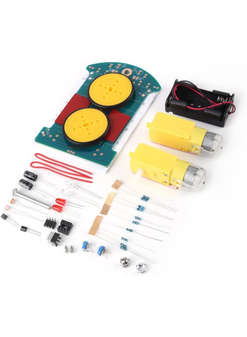 robotgcc DIY Smart Line Tracking Robot Car Kit D2-1 Patrol Car Electronic Module, STEM Educational Robotics Set, Infrared Line Follower Vehicle Chassis with DC Motor & Wheel for Arduino DIY Learning - Image 2