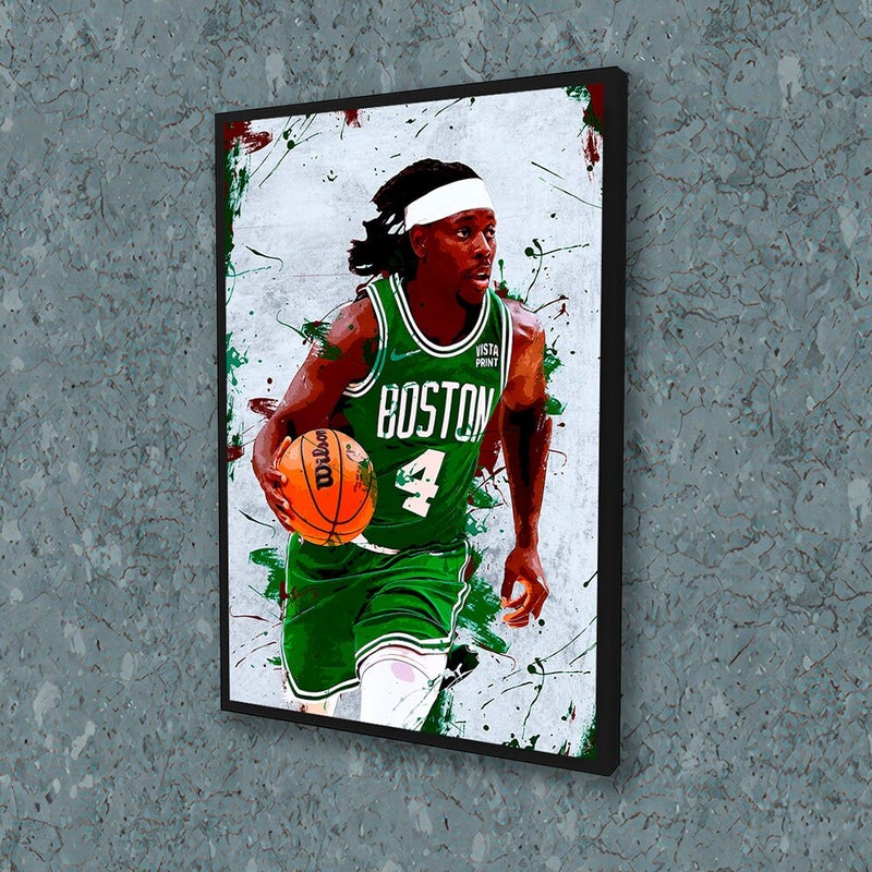 TNESSENTIAL Jrue Holiday Wall Art Boston Celtics Framed Canvas Poster Basketball Wall Art Print NBA Artwork Home Decor C95 Birthday Gift - Image 2