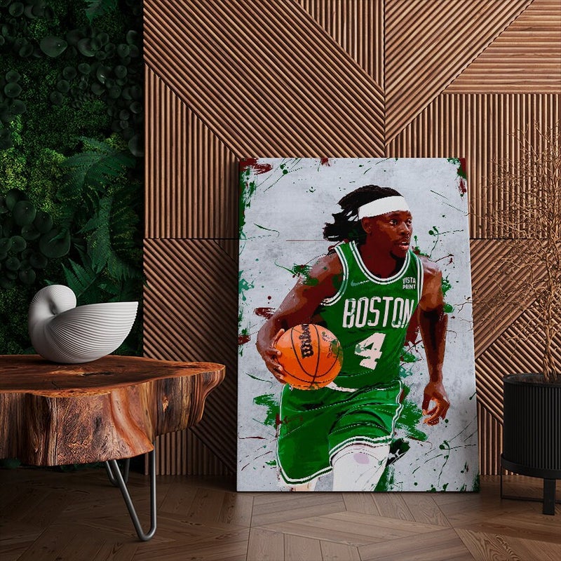 TNESSENTIAL Jrue Holiday Wall Art Boston Celtics Framed Canvas Poster Basketball Wall Art Print NBA Artwork Home Decor C95 Birthday Gift - Image 4