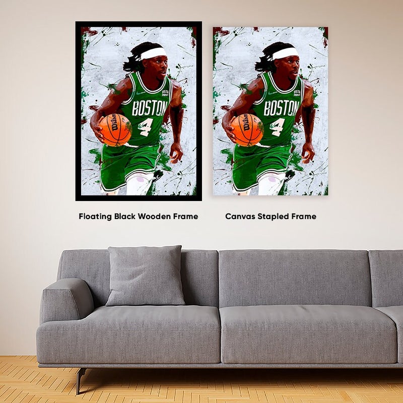 TNESSENTIAL Jrue Holiday Wall Art Boston Celtics Framed Canvas Poster Basketball Wall Art Print NBA Artwork Home Decor C95 Birthday Gift - Image 5