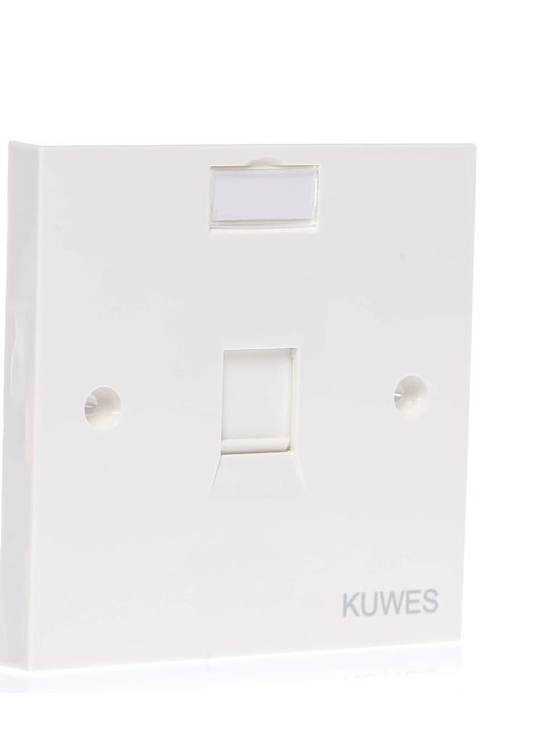 Kuwes Single Face Plate White - Image 1