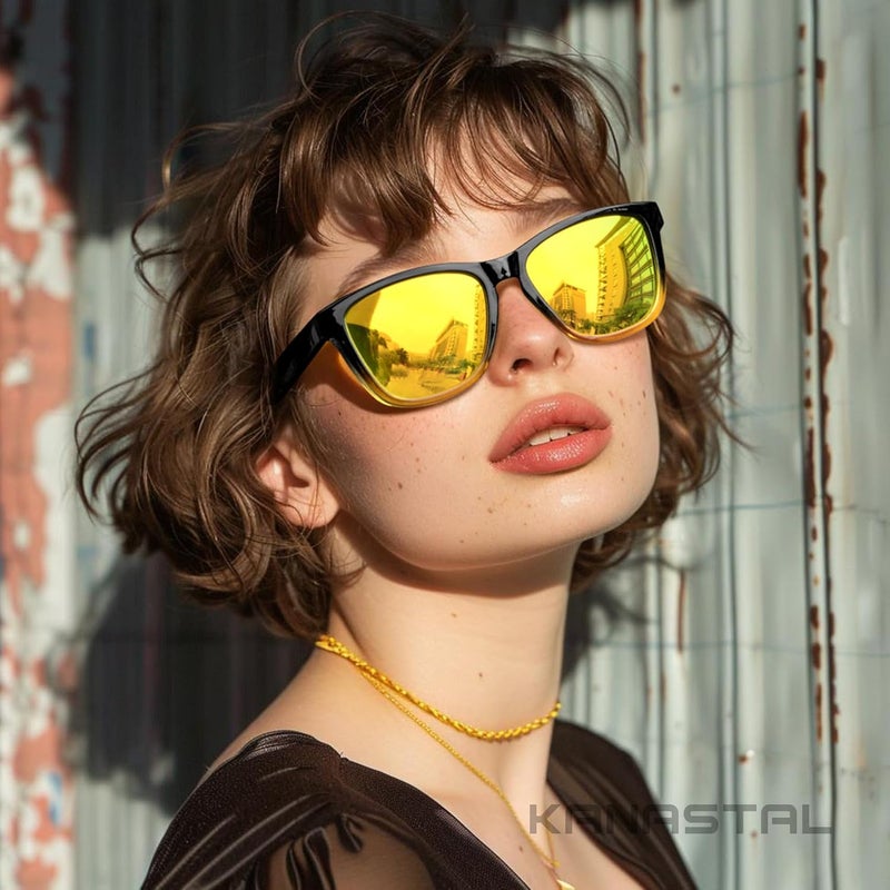 KANASTAL Polarized Sunglasses for Men, Classic Mens Sun Glasses Square, Lightweight Shades for Women 100% UV400 Protection Driving Fishing Outdoor Activities - Image 3