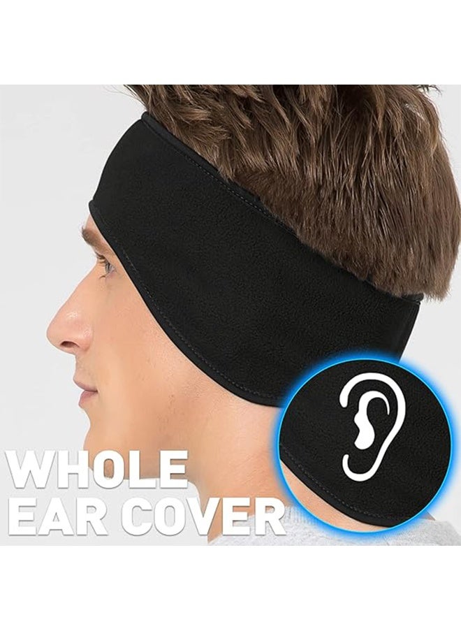 Fleece Ear Warmers for Men Women Kids - Winter Headband Ear Muffs Ear Covers for Cold Weather Running Cycling Ski - Image 3