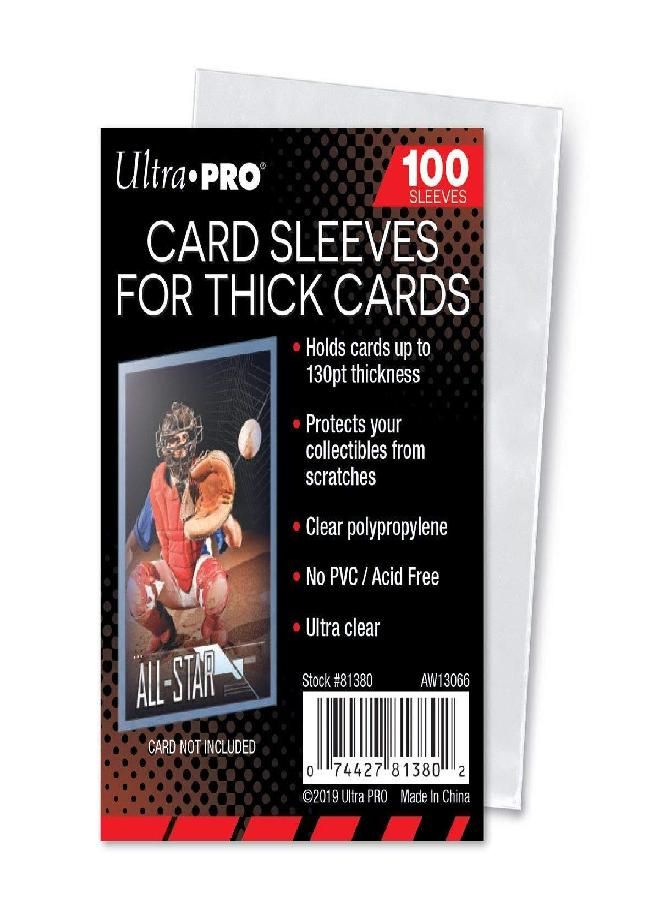 Ultra Pro Ultra Pro Clear Thick Card Sleeves | Holds cards up to 130-Point | 100-Count  - Image 3
