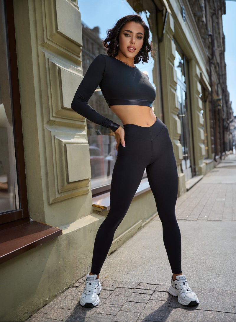 Bona Fide Bona Fide Compression Shirts for Women – Long/Short Sleeve Women’s Workout Crop Top - Designed for Gym, Workout and Running  - Image 5
