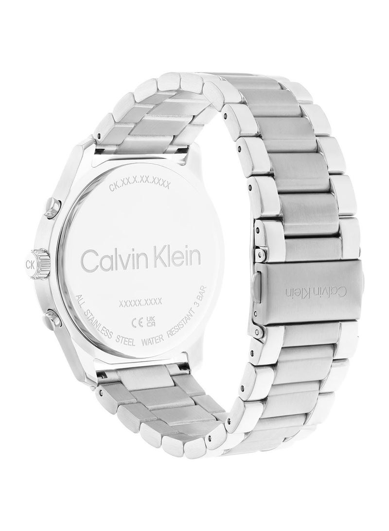 CALVIN KLEIN ساعة يد رياضية متعددة الوظائف للرجال من الستانلس ستيل - 25200208 - Image 3