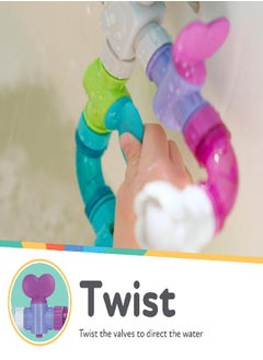 Nuby Nuby Wacky Waterworks Pipes Bath Toy with Interactive Features for Cognitive Development  - Image 4