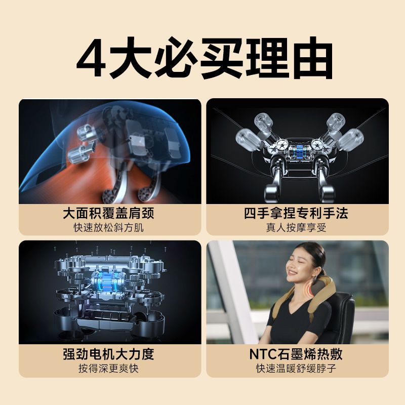 SKG H5 Comfort Edition Trapezius Massager, Multifunctional Shoulder Neck Lumbar and Back Full-Body Kneading - Image 4