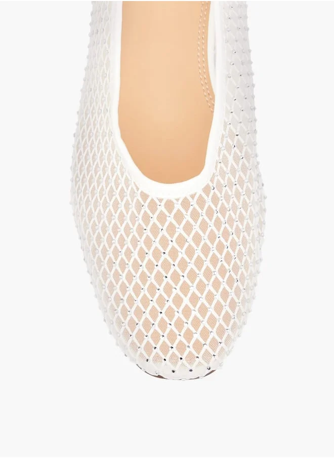 Celeste Womens Textured Slip-On Ballerina Shoes