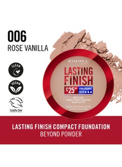 RIMMEL LONDON Lasting Finish Compact Foundation - 006 - Rose Vanilla, 7g  - Image 2