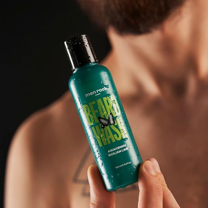 Men Rock Oak Moss Beard Wash 100ml Soothing Formula for Softening Moisturizing Beard Reduces Itch Dandruff Hydrates Skin - Image 5
