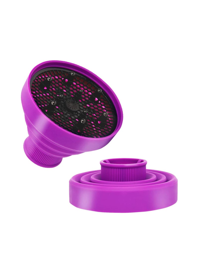Bukela Universal Collapsible Hair Diffuser, Lightweight Folding Portable Travel Blow Dryer Attachment Fit Most of blow Dryers Long Thick Natural Wavy Hair  - Image 2