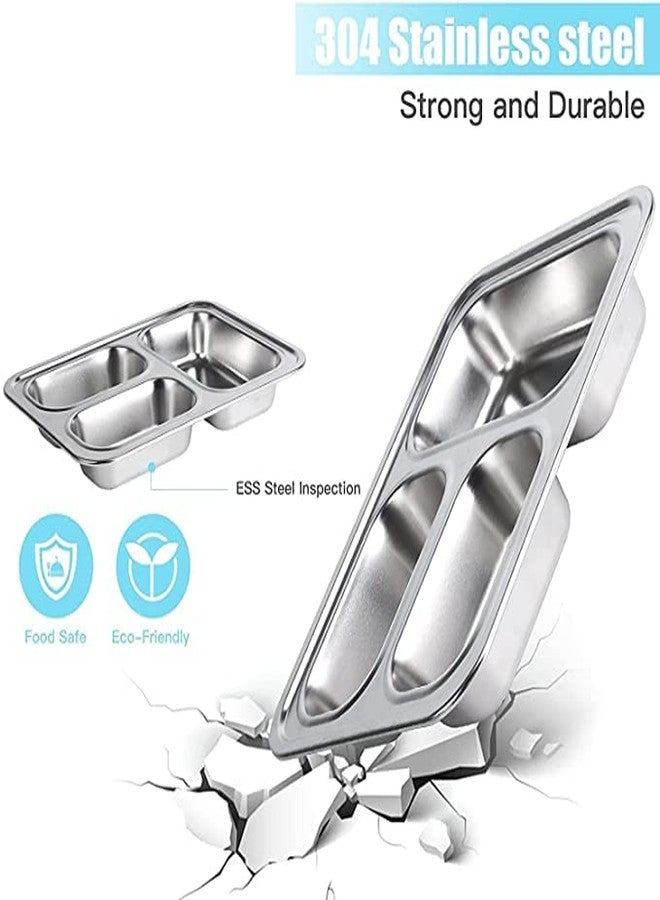 THW 304 Stainless Steel Lunch Boxes for Office Men, Lunch Box Steel, Lunch Boxes, Lunch Box for Office, Tiffin Boxes, Ideal for 12+ Year Teenagers (3 Compartment) ( Color May Very ) - Image 3