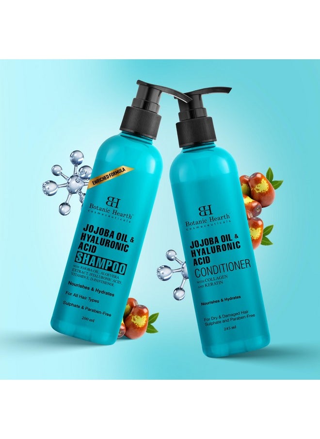 Botanic Hearth Jojoba & Hyaluronic Acid Shampoo 200Ml With Conditioner 245 Ml Set Pack Of 2  - Image 2