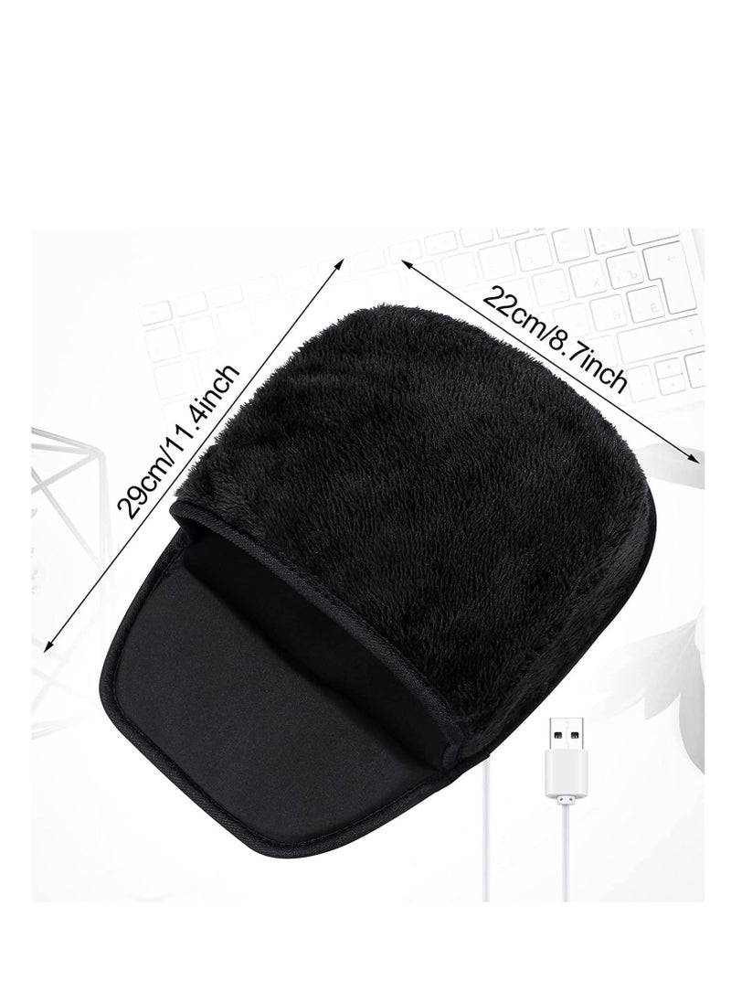SYOSI - USB Heated Mouse Pad Hand Warmer, Ergonomic Heating Gaming Mouse Pad Mat, with Wrist Rest for Office Home Computer Laptop, Non-Slip Rubber Base, Small Desk Mousepad Gift, Made of Neoprene - Image 1