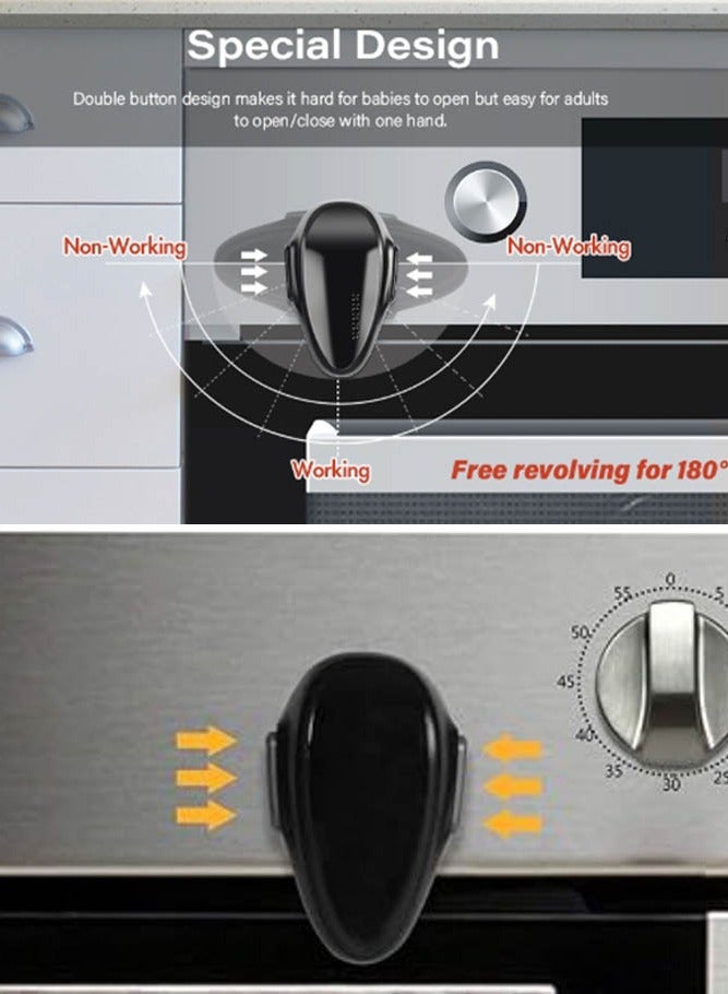 INSENSE Oven child safety lock, microwave kitchen cabinet door lock, anti baby door lock, anti pull lock - Image 3