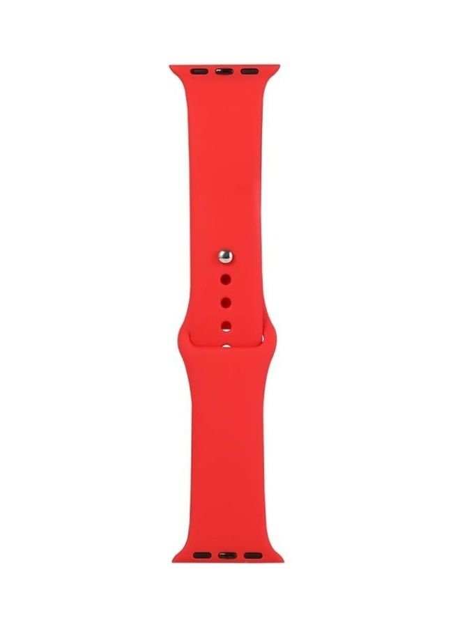NIBEMINENT Replacement Watchband for Apple Watch Series 7/6/5/4/3/2/1/SE 42/44/45mm Red - Image 1