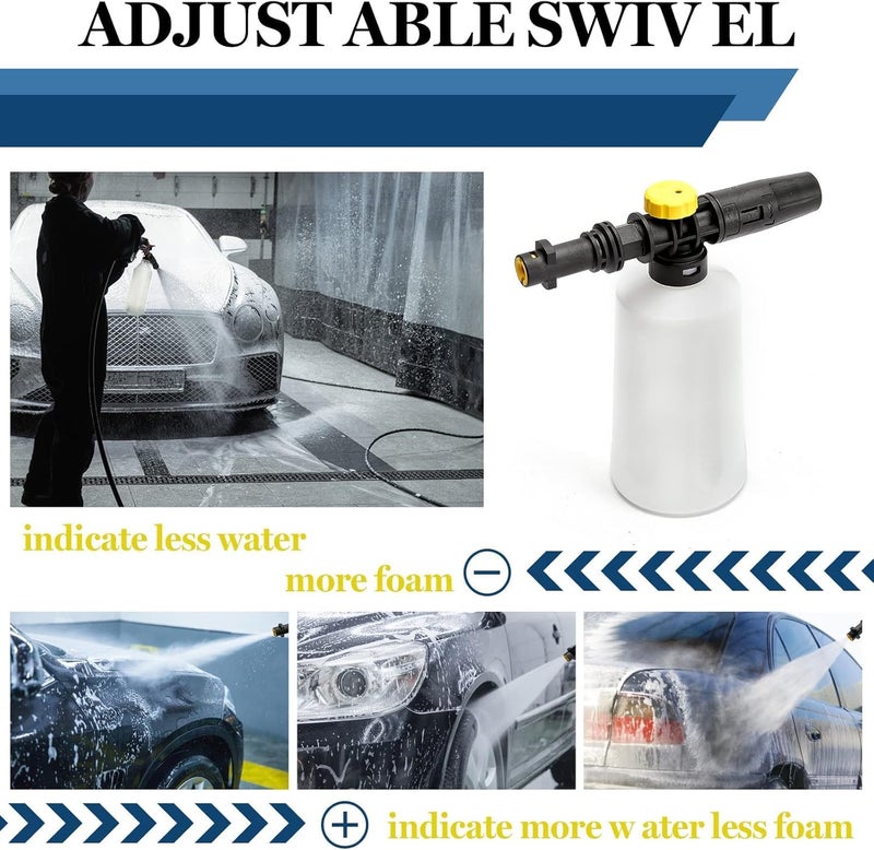 Purfex Snow Foam Lance for Karcher K2 K3 K4 K5 K6 K7 Pressure Washers | High-Pressure Car Jet wash 750ml Cannon with Adjustable Spray Nozzle for Thick Foam Dispense |Car Wash Gun Accessories - Image 4