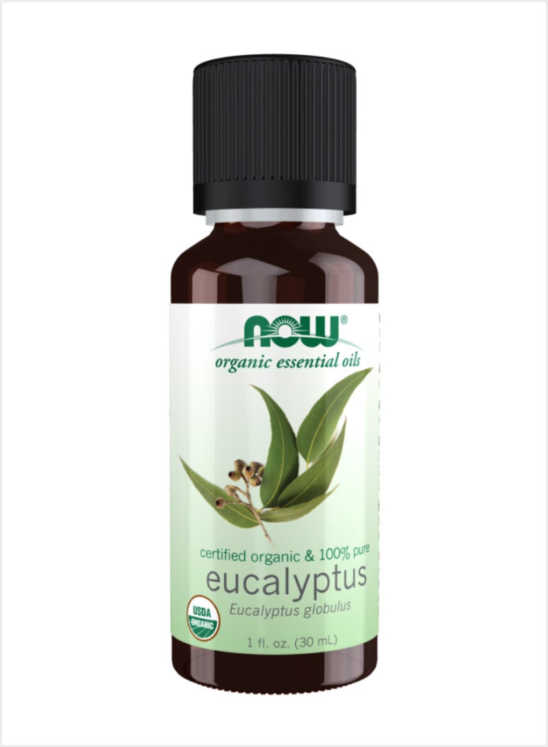 NOW Organic Eucalyptus Essential Oil - 100% Pure & Cooling, 30ml