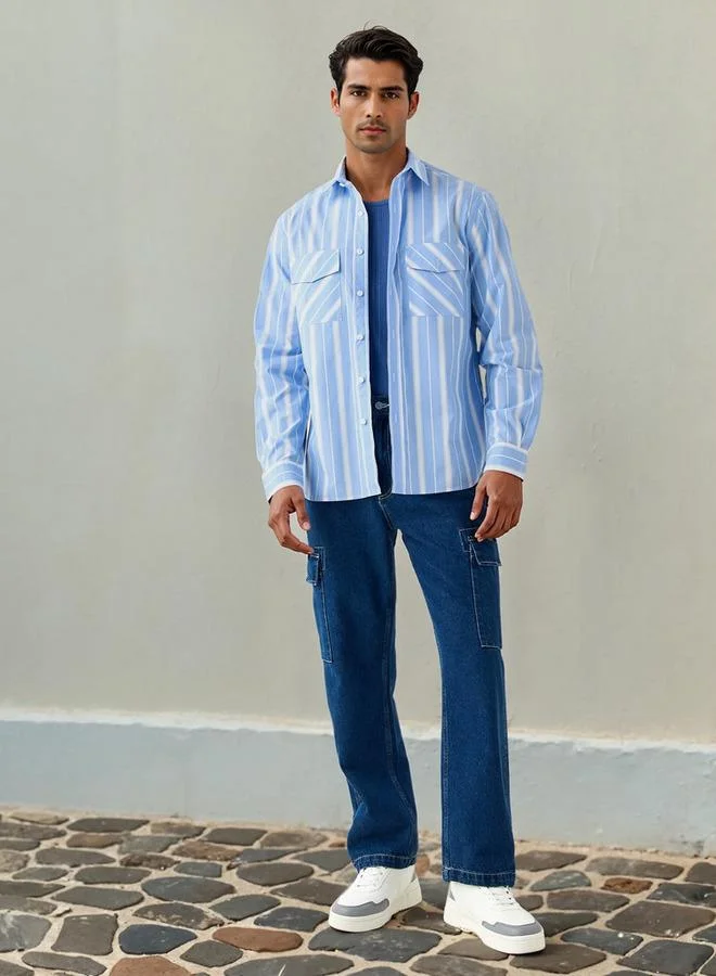 Lee Cooper Lee Cooper Striped Shirt with Pockets